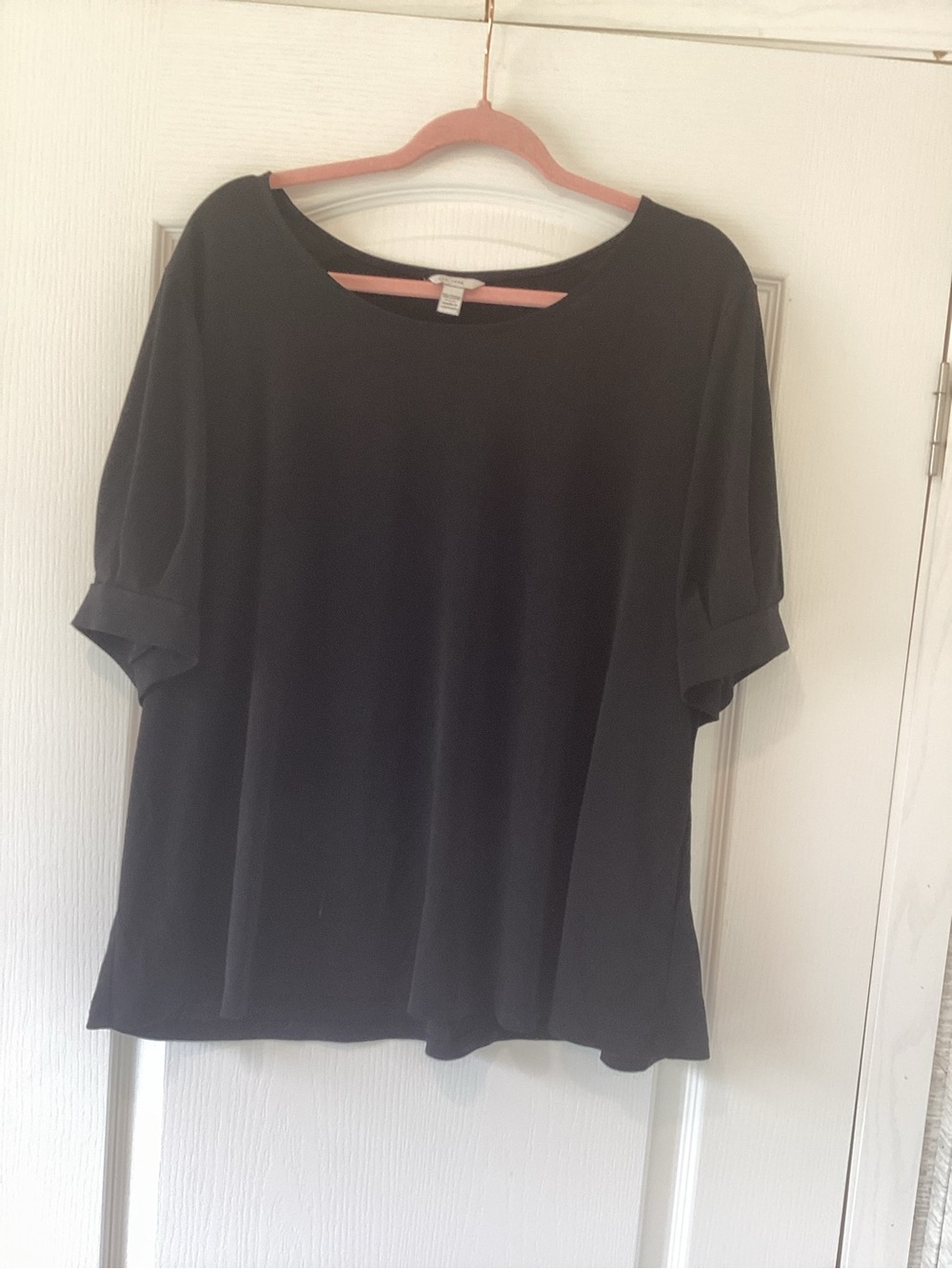 Cato Black Short Sleeve Women's blouse 18/20W EUC